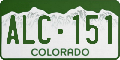 CO license plate ALC151