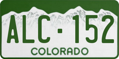 CO license plate ALC152