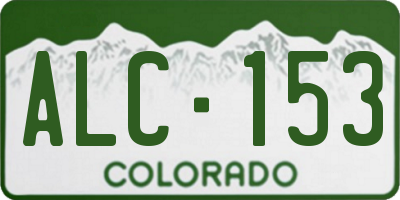 CO license plate ALC153