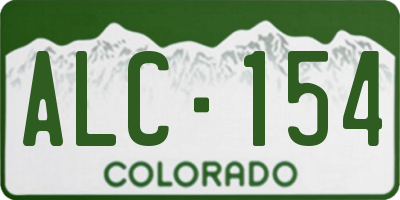 CO license plate ALC154