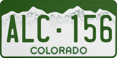 CO license plate ALC156