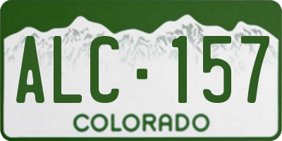 CO license plate ALC157