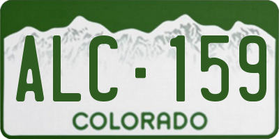 CO license plate ALC159