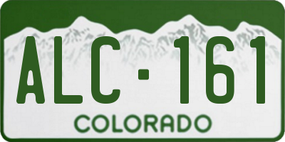 CO license plate ALC161