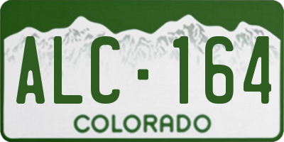 CO license plate ALC164