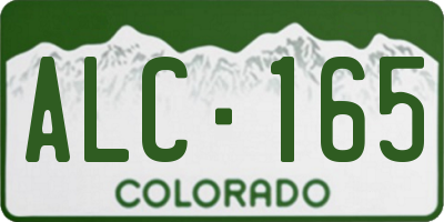 CO license plate ALC165