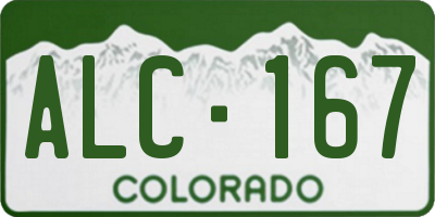 CO license plate ALC167