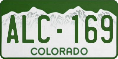 CO license plate ALC169