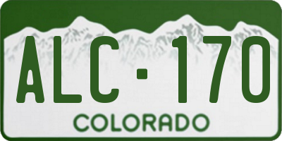 CO license plate ALC170