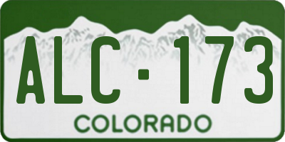 CO license plate ALC173