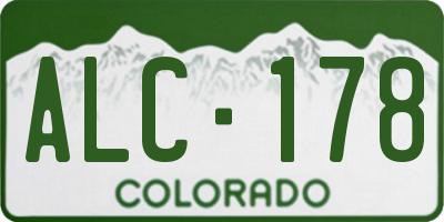 CO license plate ALC178