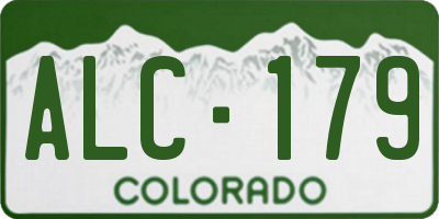 CO license plate ALC179