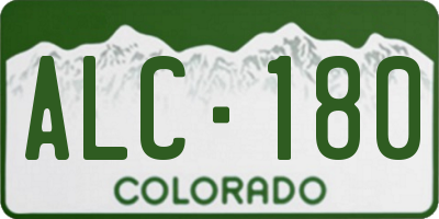 CO license plate ALC180