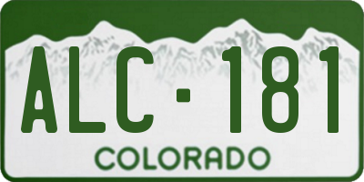 CO license plate ALC181