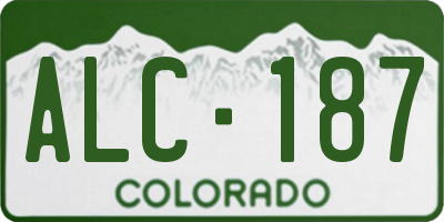 CO license plate ALC187