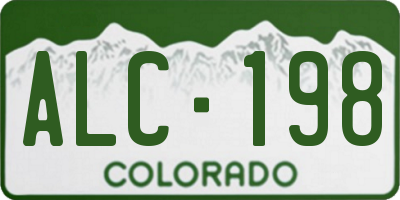 CO license plate ALC198
