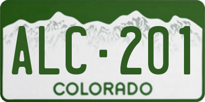 CO license plate ALC201