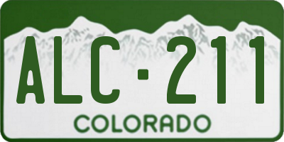 CO license plate ALC211