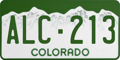 CO license plate ALC213