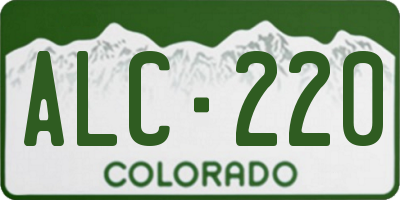 CO license plate ALC220