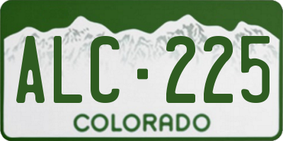CO license plate ALC225
