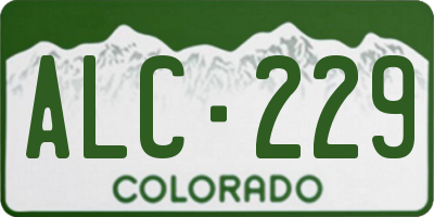 CO license plate ALC229
