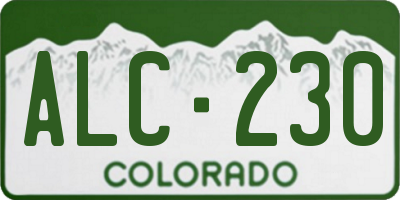 CO license plate ALC230
