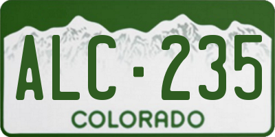 CO license plate ALC235