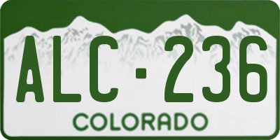 CO license plate ALC236