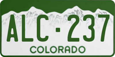CO license plate ALC237