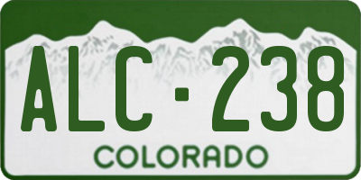 CO license plate ALC238