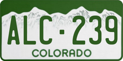 CO license plate ALC239