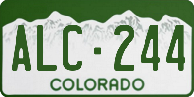 CO license plate ALC244