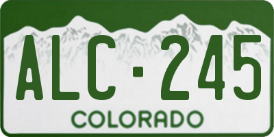 CO license plate ALC245
