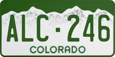 CO license plate ALC246