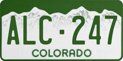 CO license plate ALC247
