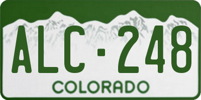 CO license plate ALC248