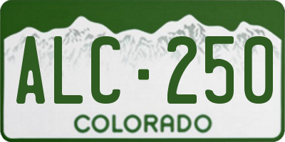 CO license plate ALC250