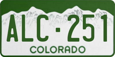 CO license plate ALC251