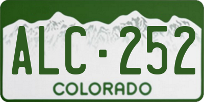 CO license plate ALC252
