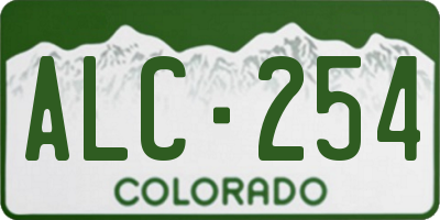 CO license plate ALC254