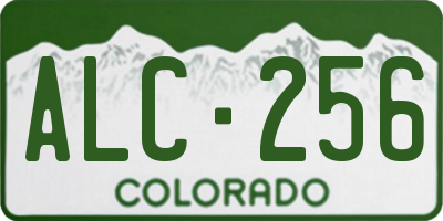 CO license plate ALC256