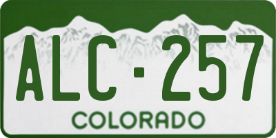 CO license plate ALC257