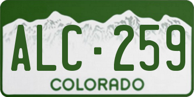 CO license plate ALC259