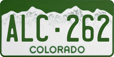CO license plate ALC262