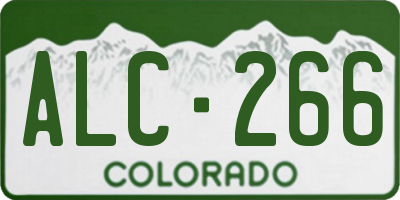 CO license plate ALC266