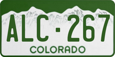 CO license plate ALC267