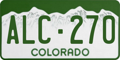 CO license plate ALC270