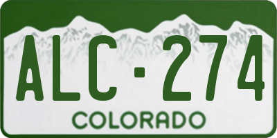 CO license plate ALC274