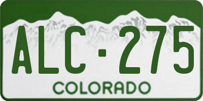 CO license plate ALC275